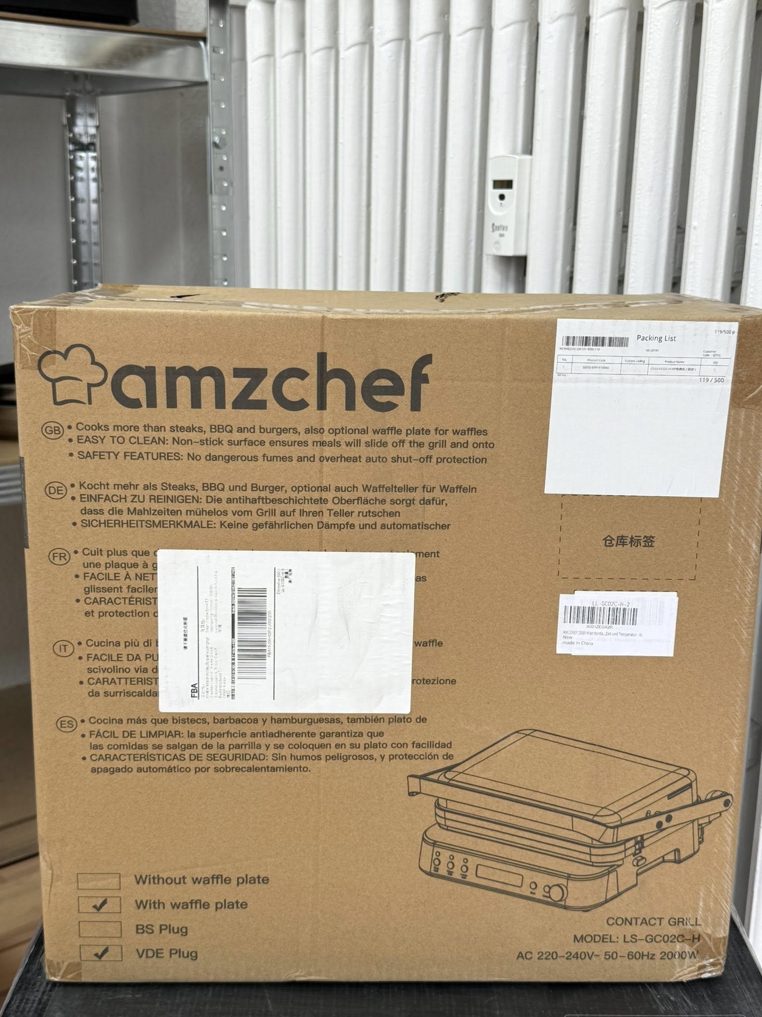AMZCHEF 4-in-1 Kontaktgrill